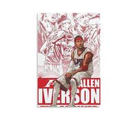 Stampe Quadri 50 * 70cm Senza Cornice Allen Iverson Philadelphia 76ers Squadra di basket Divertente Gioco Star Poster Soggiorno Camera da letto Pittura Opera d'arte