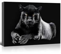 Stampe su tela con animali in bianco e nero, stampe di immagini di animali selvatici, dipinti di leopardi selvatici, opere d'arte moderne per l'arredamento del soggiorno, 60x80 cm senza cornice