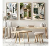 Stampe su tela con paesaggio mediterraneo, poster, stampe artistiche vintage di viaggio in Italia, stampe artistiche su tela, dipinti su tela, decorazioni per la casa, 50x70 cm, 3 pezzi senza cornice