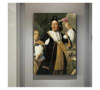 Stampe su Tela da Parete Classica Europea Olio Donna Tela Divertimento Labbra Penna Dipinti Parete Paesaggio Astratto Stampe d'Arte da Parete Poster Immagini Decorazioni per La Casa(F,20x30cm)