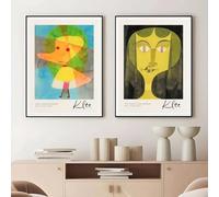 Stampe su tela, dipinti, opere d'arte, PAUL KLEE, poster moderno astratto, soggiorno, bar, corridoio, arte murale, camera da letto, decorazione per la casa, 40x60 cm, 2 pezzi senza cornice