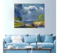Stampe su tela George Bellows《The Coming Storm》Pittura a olio su tela Ash Can School Art Poster Immagine Modern Home Decor (30x40cm)