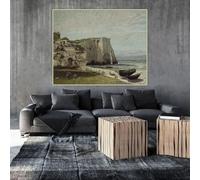 Stampe su tela Gustave Courbet《Le scogliere di Etretat dopo la tempesta》Dipinto a olio su tela, poster, quadro, decorazione da parete per la casa (30x40 cm)