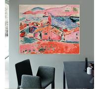 Stampe su tela Henri Matisse《Vista di Collioure》Dipinto a olio, opera d'arte, poster, immagine, decorazione da parete per la casa e il soggiorno (30x40 cm)
