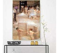 Stampe su tela Lawrence Alma-Tadema《Un'abitudine preferita》Dipinto a olio su tela Opera d'arte Immagine Modern Home Living room Decor 35x50cm Frameless
