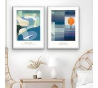 Stampe su tela PAUL KLEE Poster nordico Soggiorno Bar Corridoio Arte murale Camera da letto Decorazione d'interni per la casa 40x50cm-2 pezzi senza cornice