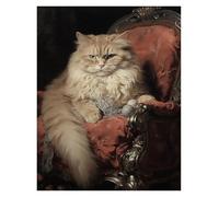Stampe su tela per pareti Poster Con Ritratto Di Gatto Bianco E Nero Vintage, Senza Cornice, Dipinti Su Tela, Quadri Da Parete, Decorazioni Per La Casa(E,30x40cm)