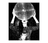 Stampe su tela per pareti Poster Moderno Di Moda Con Palla Da Discoteca In Bianco E Nero, Senza Cornice, Dipinti Su Tela, Quadri Da Parete, Decorazioni Per La Casa, Bar, Club(S,60X90cm)