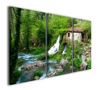 Stampe su tela Vecchio mulino paesaggi natura fiume quadro moderno canvas
