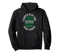 Stamped in My Soul Bandiera Arabia Saudita Orgoglio Saudita Felpa con Cappuccio