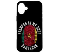 Stamped in My Soul Bandiera Camerun Design Camerunese Pride Custodia per iPhone 16 Plus