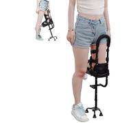 Stampella A Mani Libere, Stampelle Telescopiche Con Supporto For Camminare Su Una Gamba, Supporto For La Mobilità Del Ginocchio Della Gamba For Lesioni Da Frattura Della Caviglia(Left)