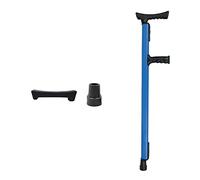 Stampella ascellare per adulti regolabile con bastone, bastone da passeggio in alluminio alla moda per uomo, donna, grigio/arancione/blu, portata 200 kg/440 libbre, 1 conteggio