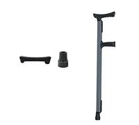 Stampella ascellare per adulti regolabile con bastone, bastone da passeggio in alluminio alla moda per uomo, donna, grigio/arancione/blu, portata 200 kg/440 libbre, 1 conteggio