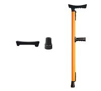 Stampella ascellare per adulti regolabile con bastone, bastone da passeggio in alluminio alla moda per uomo, donna, grigio/arancione/blu, portata 200 kg/440 libbre, 1 conteggio