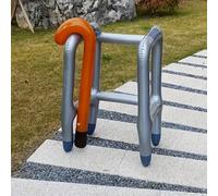 Stampella gonfiabile in PVC ispessito, impermeabile e resistente agli strappi, portatile, decorazione realistica e divertente, accessorio per Ognissanti, cosplay, festa in costume, scherzo e atmosfera