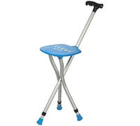 Stampella in lega di alluminio con illuminazione a LED integrata, sedia con stampella regolabile - Bastone da passeggio a 3 gambe per anziani, regalo tenerlo a mente