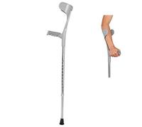 Stampella per avambraccio Stampelle per gomito Assistente in alluminio ultraleggero regolabile in altezza (70-92,5) cm con comoda impugnatura, black1pcs (Colore : Black1pcs) (Silver1pcs)