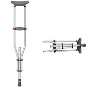 Stampella per bastone da passeggio, regolabile in altezza, supporto ascellare, leggero e portatile, per adulti, impugnatura antiscivolo