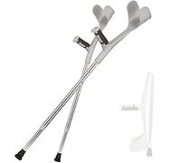 Stampella pieghevole per adulti/Stampelle pieghevoli leggere argento per uomo/donna, ausili per la deambulazione ergonomici e regolabili