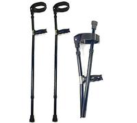 Stampella pieghevole per avambraccio, supporto regolabile con polsino ergonomico, design leggero per anziani e disabili