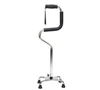 Stampella regolabile design ergonomico durevole e manici di comfort, canna multiuso a quattro zampe è così gentile