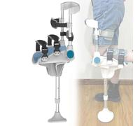 Stampelle a mani libere, Deambulatore telescopico for ginocchia for fratture e distorsioni della caviglia, stampelle antiscivolo, deambulatore telescopico monogamba for adulti, altezza regolabile(Left