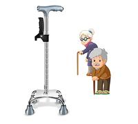 Stampelle a quattro piedi e stampelle ergonomiche regolabili (62-91 cm) di crime ad anteprima per decorazioni anziane Aqiong