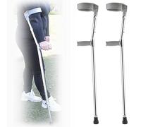 Stampelle all'avambraccio, bastoncini regolabili per adulti, passeggiate in lega di alluminio addensato, adatte all'altezza: 140-190 cm/4,5 piedi-6,2 piedi Doppio il comfo