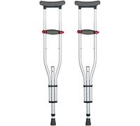 Stampelle Ascellari per Adulti 1 Paio Stampelle Leggere in Alluminio, Stampelle Ascellari Regolate in Altezza, Stampelle per Adulti, Stampelle Walker per Anziani Artrite Disabilità Gre