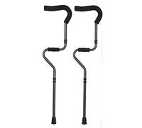 Stampelle ascellari per adulti per camminare Stampelle ascellari pieghevoli in alluminio Stampelle ergonomiche regolabili in altezza per uomo Donna con altezza 61-75 pollici
