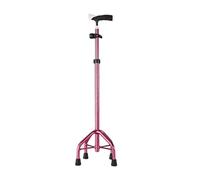 stampelle, Bastone da passeggio for anziani con bastone a quattro zampe, leggero e antiscivolo, multifunzionale for(Pink)