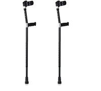 Stampelle Bastone da passeggio per adulti con polsino chiuso Stampelle telescopiche per avambraccio Bastone da passeggio regolabile in altezza con punta in gomma antiscivolo Ausilio per la m
