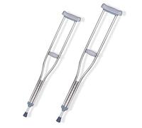 Stampelle da passeggio per adulti alte, stampelle mediche leggere in acciaio inossidabile sotto le ascelle con altezza regolabile, camminatore antiscivolo retrattile alla moda