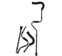 Stampelle da passeggio per adulti, stampelle sotto le ascelle per camminare, pieghevoli, in alluminio, ergonomiche, regolabili in altezza, per uomini e donne, con altezza 154,9-190,5 cm, leggero aiuto