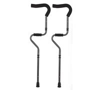 Stampelle da passeggio per adulti, stampelle sotto le ascelle per camminare, pieghevoli, in alluminio, ergonomiche, regolabili in altezza, per uomini e donne, con altezza 154,9-190,5 cm, aiuto per
