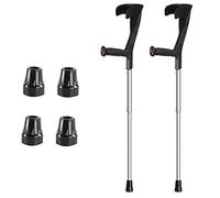 Stampelle ergonomiche all'avambraccio che piega le stampelle per adulti stampelle per camminare in gomma non slip piedi 1 coppia per uomini donne adatte per altezza 166-196 cm è così gentile da