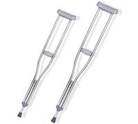 Stampelle per Adulti Stampelle da Passeggio per Adulti Alte Sotto Le Ascelle, Stampelle Ascellari Leggere in Acciaio Inossidabile con Altezza Regolabile, Camminatore Antiscivolo Retrattile O