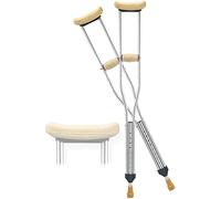 Stampelle per Adulti Stampelle in Alluminio Sotto Le Ascelle per Ascelle, Altezza Regolabile, Stampelle per Adulti, Altezza Adatta: 135-195 cm, Bastoni da Passeggio per Anziani con Artrite D