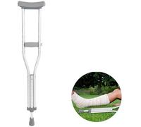 Stampelle per adulti Stampelle per camminare sotto le ascelle Supporto regolabile post infortunio o intervento chirurgico per uomini, donne e adolescenti Leggero, resistente con impugnature