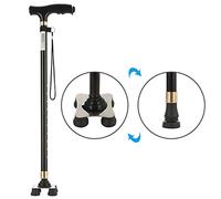 stampelle per Anziani - bastoni a Quattro Piedi - Bastone Vecchio - stampelle telescopiche Antiscivolo a Quattro Angoli - deambulatore con luci