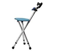Stampelle per Anziani Bastoni in Alluminio Portatili Teleswith Piastra del Sedile Bastoni da Passeggio per Uomini e Donne Possono Sostenere 100Kg/B (B)