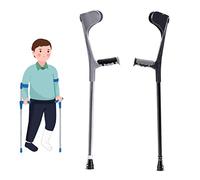 Stampelle per avambracci medici, stampelle per adulti, piedi in gomma non slip, stampelle di alluminio con manico comodo, supporto post lesione o chirurgia, regali per mamma e papà è così gentile da