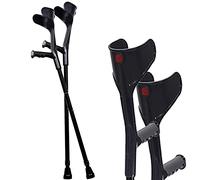 Stampelle per avambraccio (2 unità), stampella leggera per polsini del braccio, stampelle ergonomiche in alluminio regolabili, ideali per viaggi o lavoro (Colore : Argento)