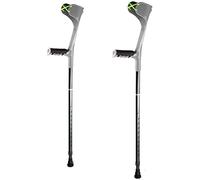 Stampelle per avambraccio Braccio Regolabile Canna Pieghevole Gomito Medico Telescopico Portatile Ascellare Addome Riabilitazione Doppia Stampella per Braccio Leggera (Color : Grey, Size : A