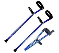 Stampelle per avambraccio con polsino chiuso girevole (coppia), stampelle regolabili per adulti, stampelle a gomito pieghevoli in alluminio leggero con impugnature ergonomiche e comode per i