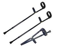 Stampelle per avambraccio con polsino chiuso girevole (coppia), stampelle regolabili per adulti, stampelle a gomito pieghevoli in alluminio leggero con impugnature ergonomiche e confortevoli