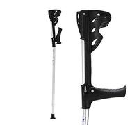 Stampelle per avambraccio in canna con supporto regolabile, comoda impugnatura ergonomica per il polso, resistente per adulti standard e alti, nere, 2 unità (dimensioni : 1 Units) ()