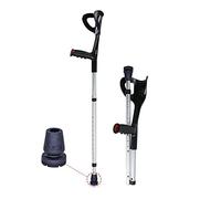 Stampelle per avambraccio regolabili in altezza a 10 fermate Stampelle da passeggio antiscivolo per adulti Supporto dopo infortuni o interventi chirurgici Supporta fino a 130 kg / 286 libbre