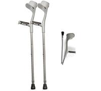 Stampelle Pieghevoli, Coppia di Stampelle per Avambraccio in Alluminio, Stampelle da Passeggio ad Altezza Regolabile per Adulti, Stampelle a Gomito per Camminata Assistita (Color : Grey)